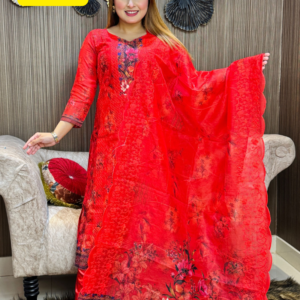 Red Organza Party Dress New